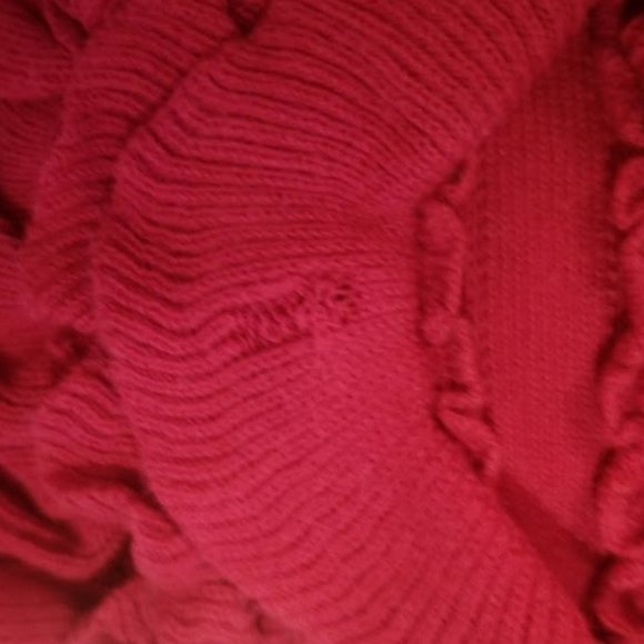 Cherokee | Solid Red | Ruffle Front | Cardigan Sweater | Size: 2T - Picture 10 of 15